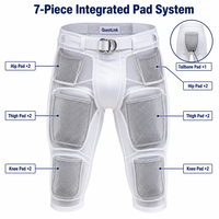 Pantalon de football américain QuestLink personnalisé par sublimation, 7 poches pour protections, très résistant, extensible dans les 4 sens, pour jeunes et adultes
