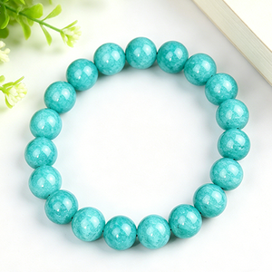Bracelet en calcédoine de roche Shi Ying, bijoux en cristal, bracelet simple pour couples, cadeaux de mode ethnique. - Product Image 5