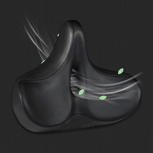 <span class=keywords><strong>Selle</strong></span> <span class=keywords><strong>de</strong></span> vélo en cuir noir et marron, confortable, design simple, respirante, ventilée, épaissie et élargie – Meilleure vente - Product Image 4