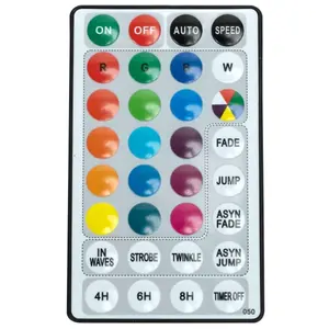 chaîne de lumières LED avec 100 lumières RGB, 0,3m+10m de longueur, télécommande à 32 touches, alimentée par 4 piles AA, IP44, - Product Image 2