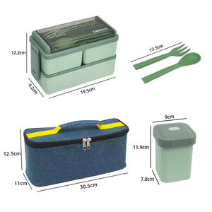 Best Selling Insulated Stainless Steel Single Tier School Lunch <b>Box</b> Set 3PK Heatable Leak Proof Food Container for Newborn - Product Image 5