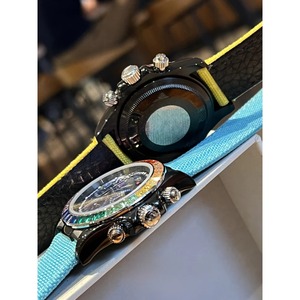 316 Stainless Steel Case Hollow Design Strong Luminous <b>Rubber</b> Strap Automatic Mechanical <b>Watch</b> - Product Image 3