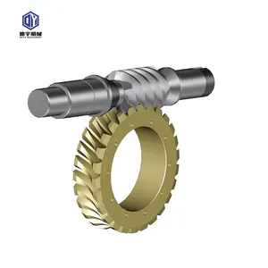 Manufacturers customize cast steel CNC turning parts worm gear shaft