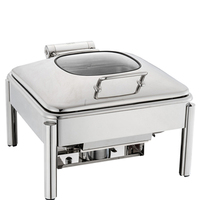 Réchauffeur d'aliments de 9l, plats à frire, pour buffet, en or, plats de banquet