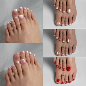 BTArtbox - Uñas Postizas Francesas Personalizadas al por Mayor, Uñas Artificiales Cortas y Cuadradas, Uñas Postizas Blancas de Gel Suave, Juego de Uñas Postizas a Presión - Product Image 3