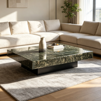 Table basse de luxe en pierre calcaire naturelle écologique, mobilier moderne en pierre pour hôtel, appartement, salle à manger, salon