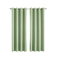 Rideaux occultants Jianju 210g en polyester couleur unie haute précision, style moderne pour salon - En stock, vente en gros, tringle incluse