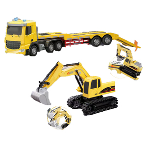 MILI 1:12 2,4G Contrafrecuencia Control remoto de 11 vías Iluminación Música Remolque Excavadora Juego de combinación 2 en uno - Product Image 1