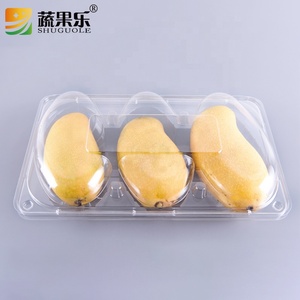 Hộp Đựng Thú Cưng Vỏ Sò Hình Xoài Siêu Thị Hộp Nhựa Đóng Gói Xoài Trái Cây Lấy Đi Cho 3 Chiếc - Product Image 2