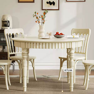 Juego de Mesa de Comedor de Madera Maciza Estilo Nórdico Wabi Sabi para Uso Comercial, Ecológico y Fácil de Limpiar - Product Image 3