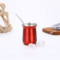 Juego completo de Yerba Mate de acero inoxidable 18/8 de calidad Premium de Uruguay, calabaza Mate portátil y termo con Bombilla para viaje de té