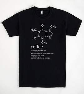 Camiseta de Hombre Caffeine, Corte Regular, Manga Corta, 100% Algodón, Cuello Redondo Estampado, Diseño Casual con Logotipo en el Pecho - Product Image 1