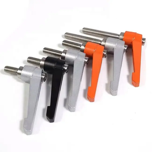 Black Orange Female and Male Clamping lever Adjustable handle 304 stainless steel Clamp knob