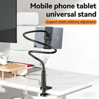 Support universel flexible à bras long pour téléphone portable et tablette, réglable multi-angles, pour bureau, lit et table