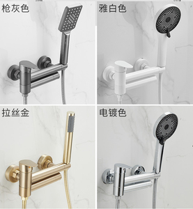 Ensemble <span class=keywords><strong>de</strong></span> robinetterie <span class=keywords><strong>de</strong></span> bain et <span class=keywords><strong>de</strong></span> <span class=keywords><strong>douche</strong></span> mural en laiton massif, mitigeur chaud/froid avec bec rétractable et douchette à main pour salle <span class=keywords><strong>de</strong></span> bain à domicile - Product Image 6