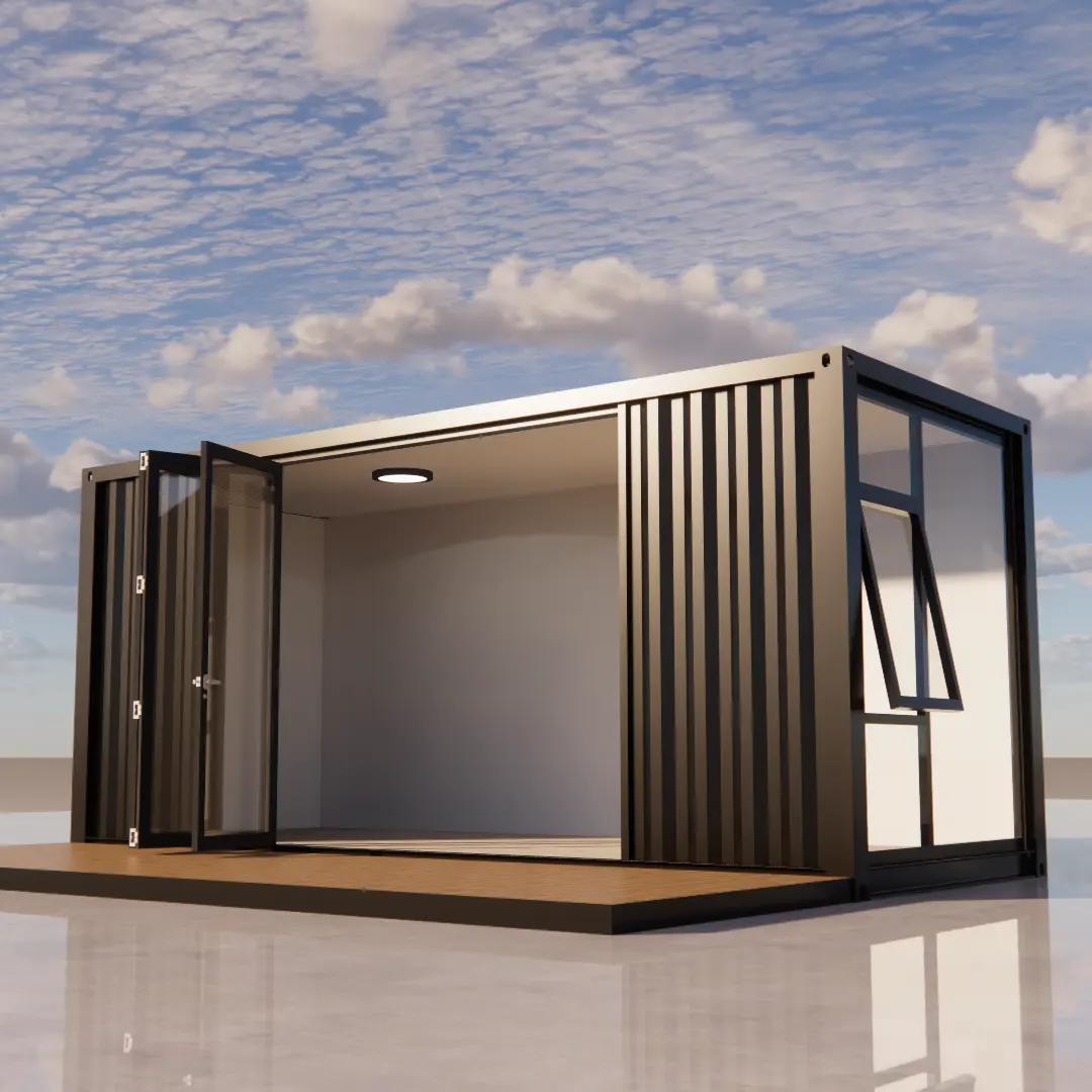 Nieuw Ontwerp 20 Ft Modulaire Houten Blokhut Prefab Geprefabriceerde Modulaire Huiscontainer Kantoor