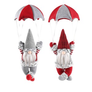 Gnome de Noël sans visage, aîné en parachute, décorations de scène de Noël, ornements suspendus pour vitrine, cadeaux - Product Image 5