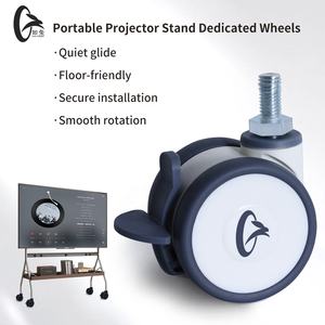 Bodenschutz Mobiler TV-Ständer Rollen M12 M10 M8 Gewinde Schraubrollen Verriegelbare Rollen für Stühle für LVT-Bodenbeläge - Product Image 4