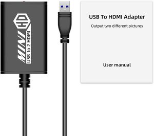 HD 1080P <span class=keywords><strong>USB</strong></span> <span class=keywords><strong>a</strong></span> <span class=keywords><strong>USB</strong></span> 3,0 <span class=keywords><strong>a</strong></span> Dual <span class=keywords><strong>HDMI</strong></span> 2 puertos convertidor de video adaptador Cable adaptador para computadora portátil <span class=keywords><strong>a</strong></span> TV - Product Image 5