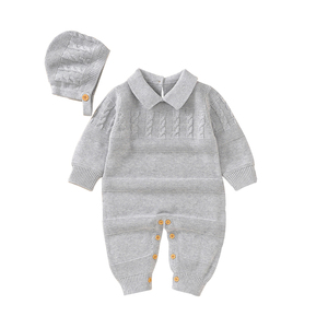 Mimixiong vente en gros pyjamas pour bébés personnalisés ensembles de barboteuses sweat-shirt classique en coton costumes pour tout-petits ensembles de vêtements pour bébé nouveau-né - Product Image 4