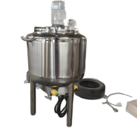 Cuve de mélange en acier inoxydable à double enveloppe avec agitateur, réacteur émulsifiant liquide, homogénéisateur et chauffage électrique à vapeur