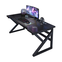 Escritorio de Juegos Extensible en Forma de L de Metal Negro en Oferta, con Base de Soporte Firme y Estable para Sala de Estar, Dormitorio y Uso con Computadora