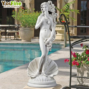 गर्म बिक्री सजावट हाथ नक्काशी वीनस सफेद संगमरमर की जन्म प्रतिमा पानी के फव्वारे - Product Image 1