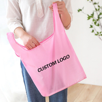 Sac fourre-tout pliable personnalisable en Ripstop, réutilisable, en polyester et nylon, pour le shopping