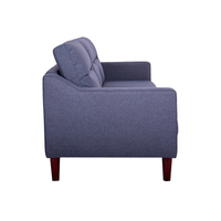 Nouveau design de canapé sectionnel convertible 3 places en tissu bleu pour salon ou hôtel pieds en bois meubles