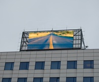 Écran publicitaire LED extérieur P6 IP65 pour toit/mur avec animation et graphiques pour les magasins de détail