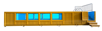Maison de conteneur portable 40FT et piscine extérieure pour diverses applications