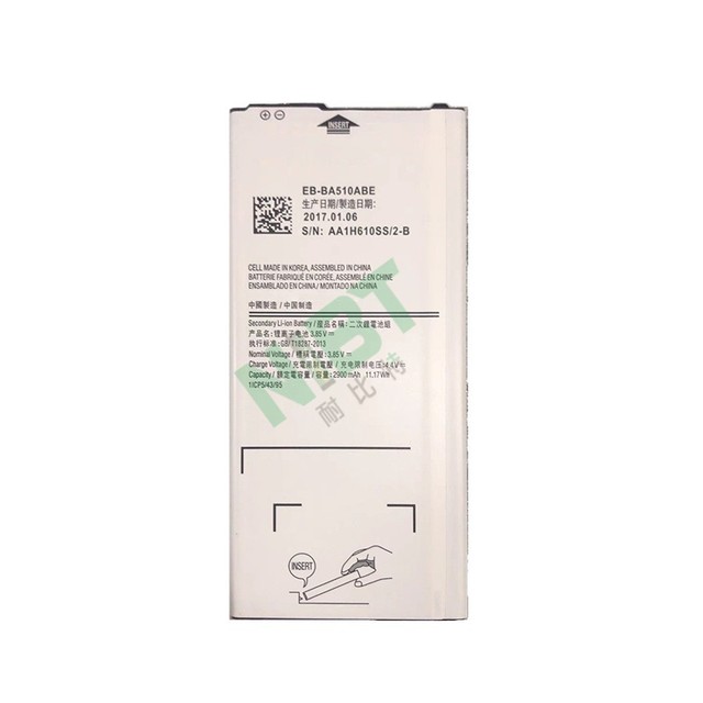 NIBT Wholesale EB-BA510ABE 4.4V 2900mAh 11.17Wh Lithium Mobile Phone Battery for samsung A5 2016/BA510/A5100/A5108