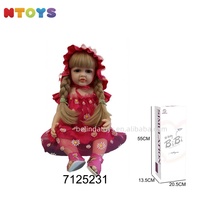 Offre Spéciale – Poupée Reborn de 55 cm, Style Floral Doux, Réaliste, Corps Entier en Vinyle Souple, Jouet pour Fillette, Accessoires pour Enfants