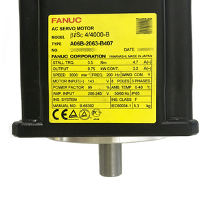 Moteur servo AC série Alpha FANUC A06B-2063-B407 - Product Image 2