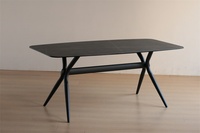 Usine chinoise vend des tables à manger en verre trempé avec pieds en métal de luxe moderne sur mesure à vendre Meubles de salle à manger 4 places