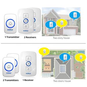 Campanello per Porta <span class=keywords><strong>di</strong></span> <span class=keywords><strong>Casa</strong></span> KERUI M525 con 32 Suonerie, Consegna Rapida, Vendita Calda, Prezzo Conveniente, Trasmettitore con Suoneria, Campanello Domestico con Pulsante Impermeabile - Product Image 4