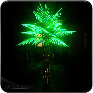 3M Cocotier Artificiel Terrasse <span class=keywords><strong>de</strong></span> Jardin avec Lumières LED Aménagement Paysager Extérieur Décoratif Palmiers Lumineux à Vendre - Product Image 2