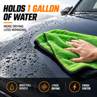 Serviette de voiture en microfibre super absorbante, chiffon de detailing sans ourlet, ultra doux, pour le lavage de voiture, le nettoyage de bateaux, ou comme cadeau