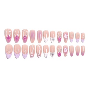 <span class=keywords><strong>Uñas</strong></span> Postizas K058 con Degradado Morado y Blanco, Diseño de Copo de Nieve, Estilo Francés, Reutilizables, Estética Invernal, ABS Premium, Venta al Por Mayor, Disponibles en Stock - Product Image 5