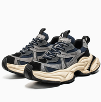 Chaussures de sport d'hiver antidérapantes à lacets pour hommes, femmes et couples, semelle épaisse, design luxueux, baskets décontractées rétro respirantes en maille