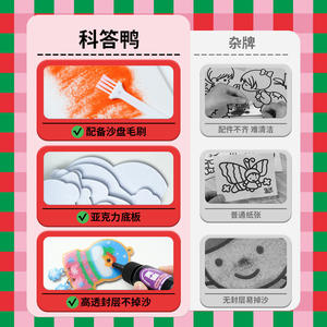 พวงกุญแจภาพวาดทรายคริสต์มาส Kodak ของเล่นเสริมพัฒนาการทำมือขนาดเล็กสำหรับเด็กอายุ 4-6 ปี รูปทรงซานต้า ผลิตจาก PVC ผิวด้าน - Product Image 5