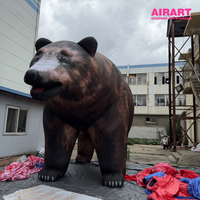 Ours brun gonflable géant réaliste, imprimé numériquement sur mesure, modèle d'animal sauvage gonflable pour la décoration de zoos, parcs, événements et expositions