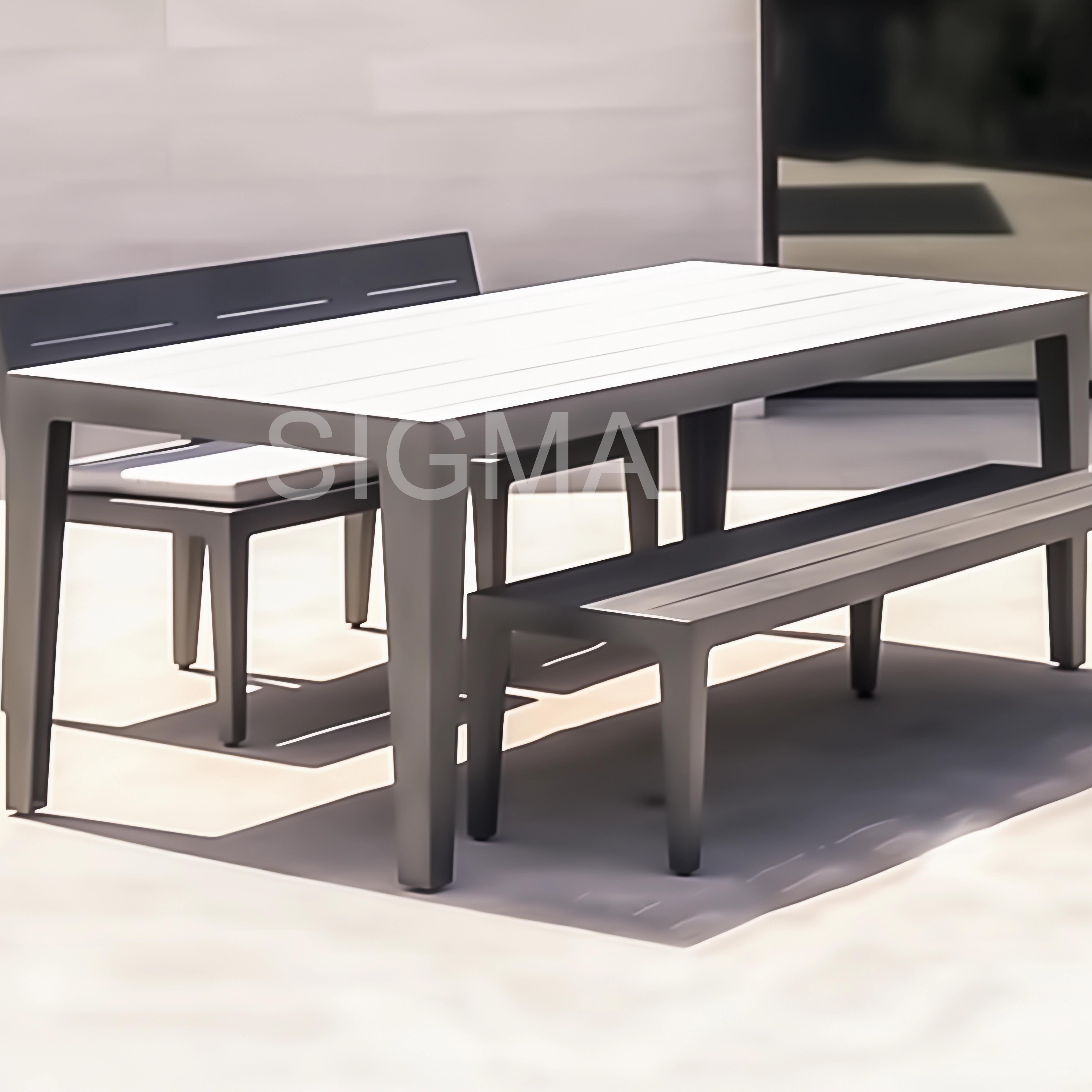 Aluminum outdoor garden dinning set customized patio dinning set outdoor dinning table and chair