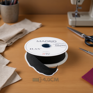 Nastro in Tessuto ILAN 4.0Cm 46M Nero Madrid Parigi Londra Tokyo Milano - Product Image 2