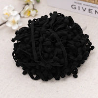 Fournitures en gros de franges de pompons en nylon colorées de 0,8-1 cm, garnitures de pompons ombrés, garnitures de dentelle pour la couture et l'artisanat de vêtements