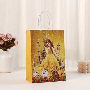 Sacs cadeaux en papier Princesse, six sacs <span class=keywords><strong>de</strong></span> fête Princesse, décorations <span class=keywords><strong>de</strong></span> fête d'<span class=keywords><strong>anniversaire</strong></span>, sacs à bonbons pour enfants, fournitures pour baby shower - Product Image 5