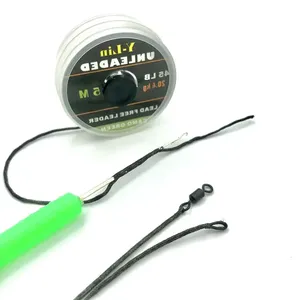 Ligne de pêche à la <span class=keywords><strong>carpe</strong></span> tressée extra-lourde sans plomb, facile à tresser, avec boucle de 5m, 45lb - Product Image 6