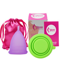 Copa menstrual femenina J1105, vaso menstrual de silicona personalizado
