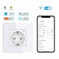 Smartdust nouveauté EU allemand verre trempé Tuya APP minuterie 16A Wifi prise murale Smart Home Schuko