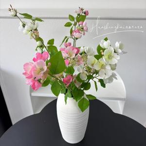 Flor Artificial de Begonia de Seda, Rama Individual, Blanca, Decoración para el Hogar, Primavera SCXC-0530 - Product Image 3